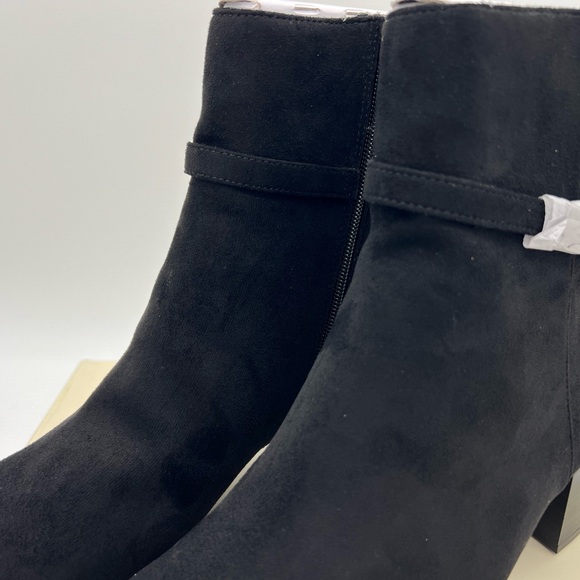 Anne Klein Women's Kaci Fashion Boot, Black Suede, 11 - Picture 2 of 6